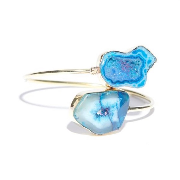 Blue Agate Cuff Bracelet - Picture 3 of 3